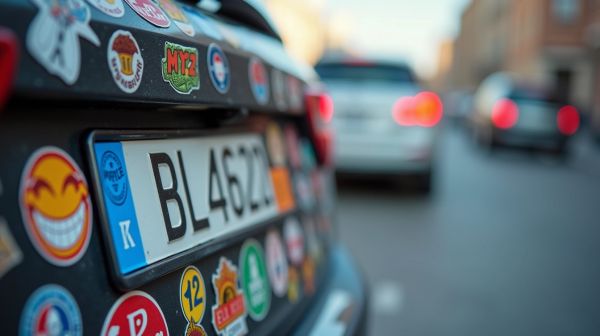 Les autocollants pour plaques d'immatriculation : légaux ou interdits ?